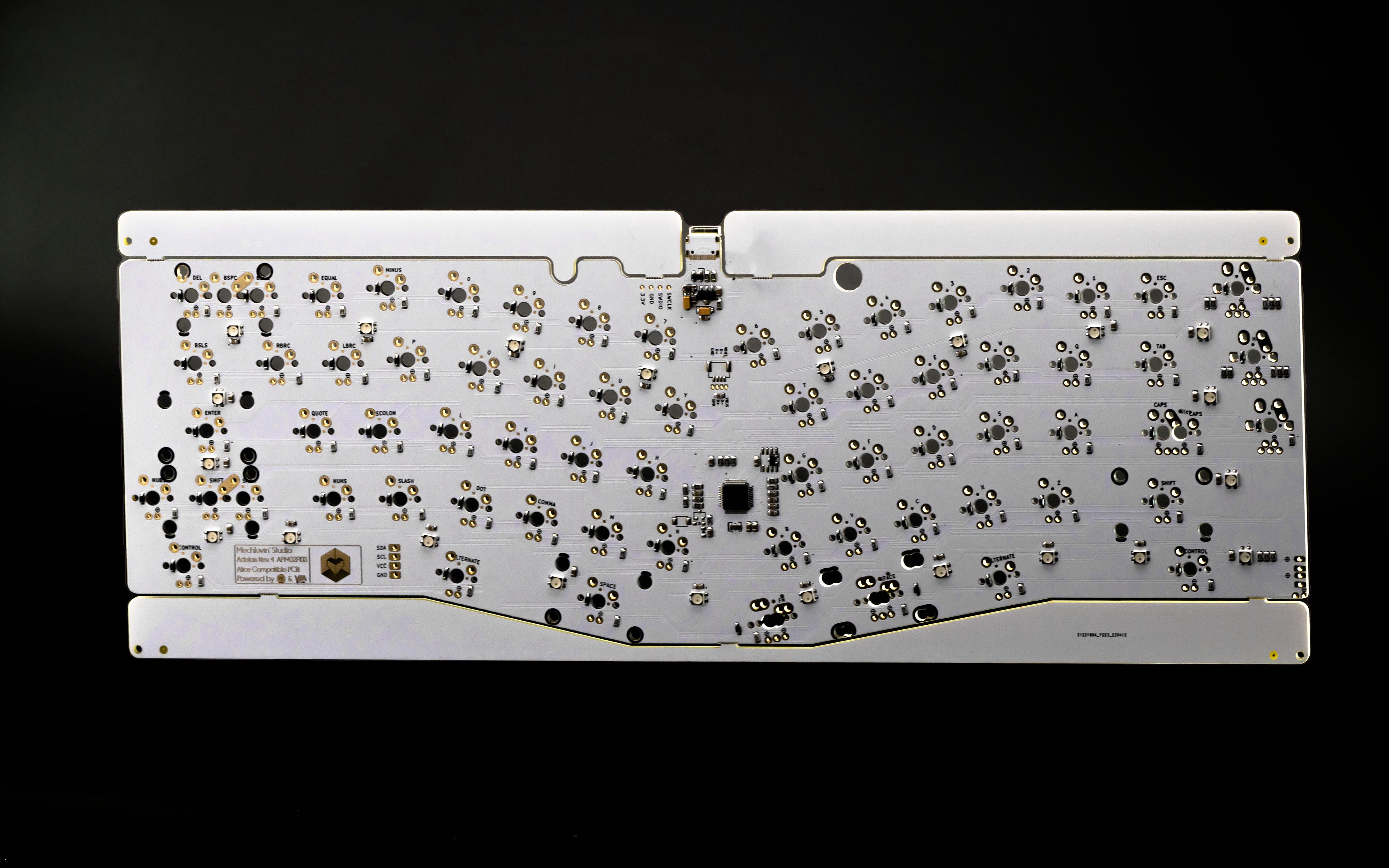 Adelais (Alice layout) Solder & Hotswap PCB (Type-C and Mini-USB)