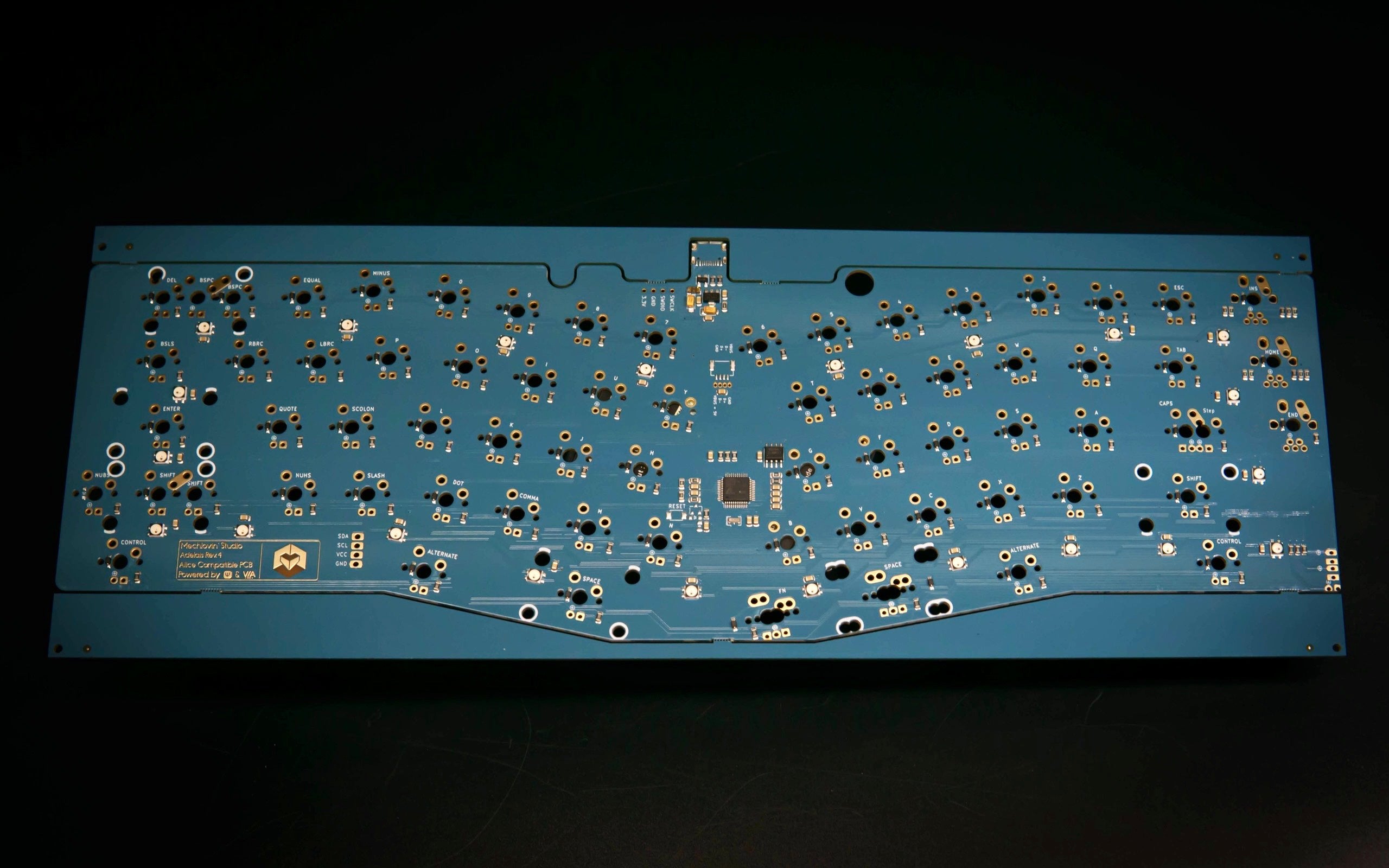 Adelais (Alice layout) Solder & Hotswap PCB (Type-C and Mini-USB)