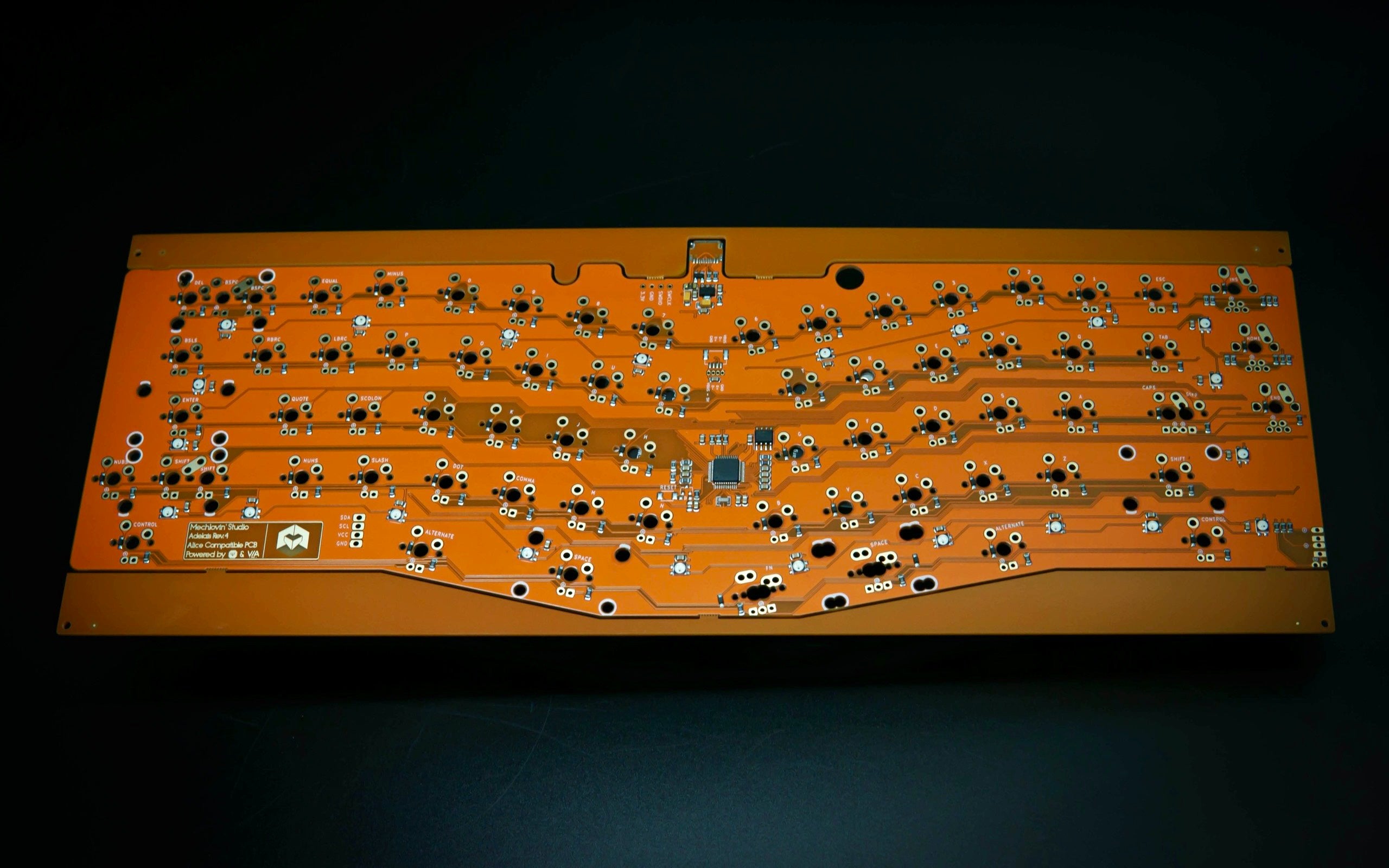 Adelais (Alice layout) Solder & Hotswap PCB (Type-C and Mini-USB)