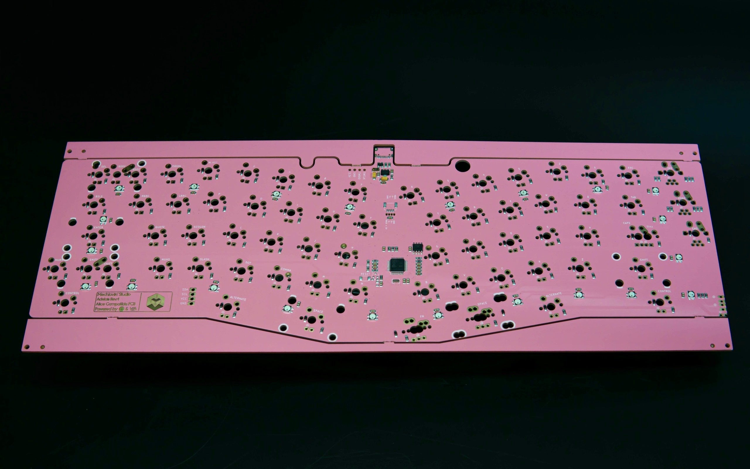 Adelais (Alice layout) Solder & Hotswap PCB (Type-C and Mini-USB)