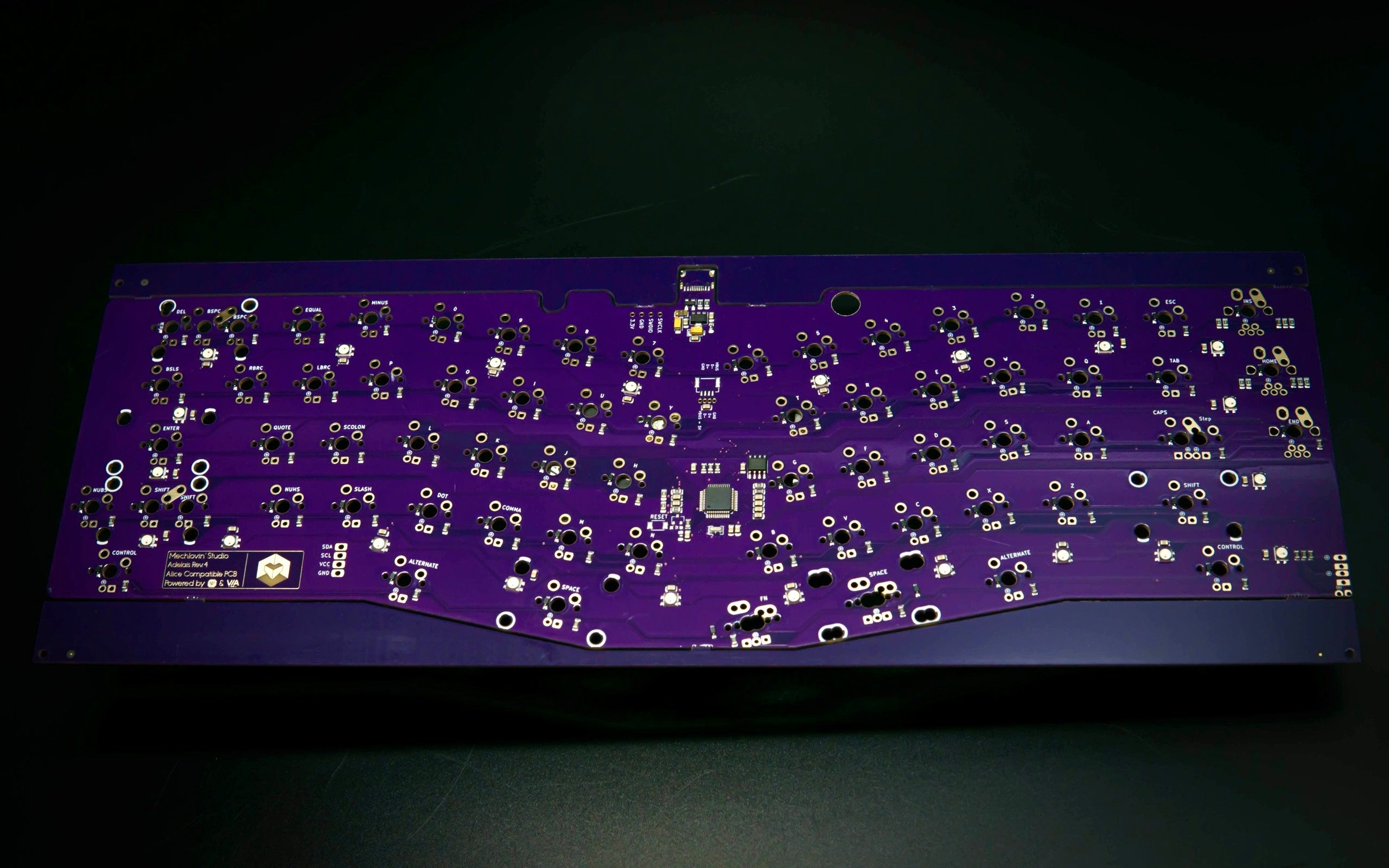 Adelais (Alice layout) Solder & Hotswap PCB (Type-C and Mini-USB)